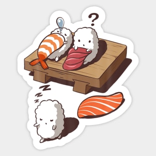 Sleep Walking Sushi Japanese Nice Sticker